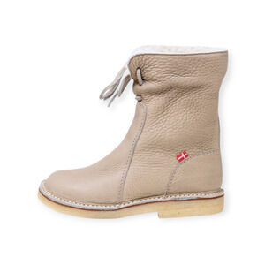 Duckfeet Arhus Cream Wool Lined Lace Up Boots EU 38 (US 7.5 - 8 Women)